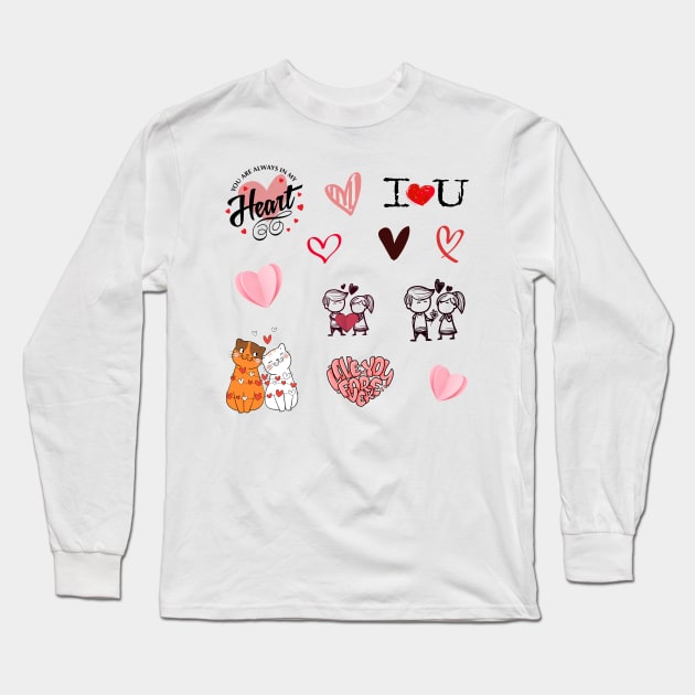 LOVE 2 Long Sleeve T-Shirt by Minimo Creation